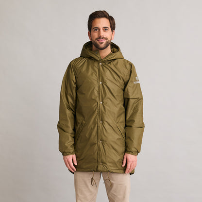 Silbersee British Parker - Khaki am Herren Model vorne getragen