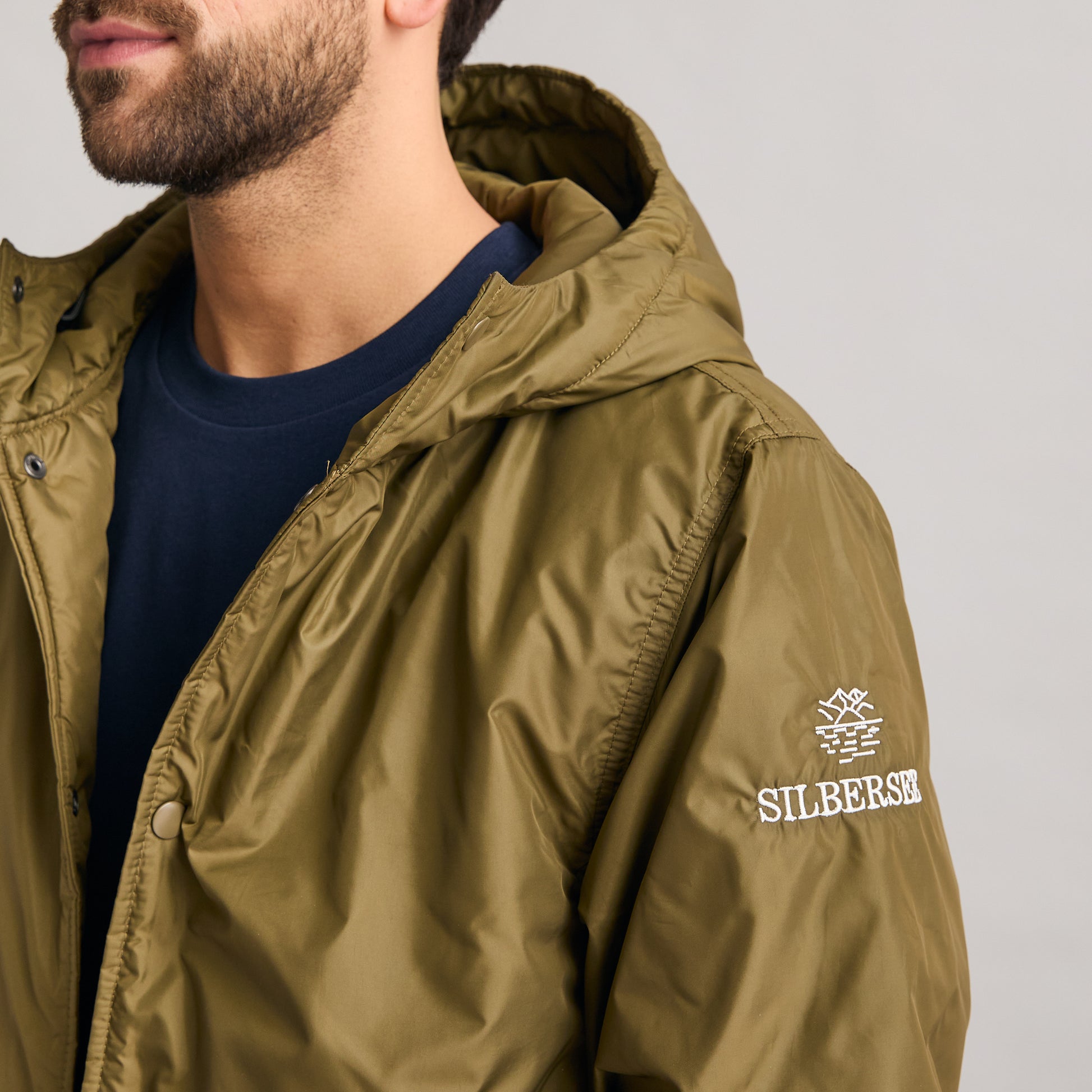 Detailaufnahme Silbersee British Parker - Khaki