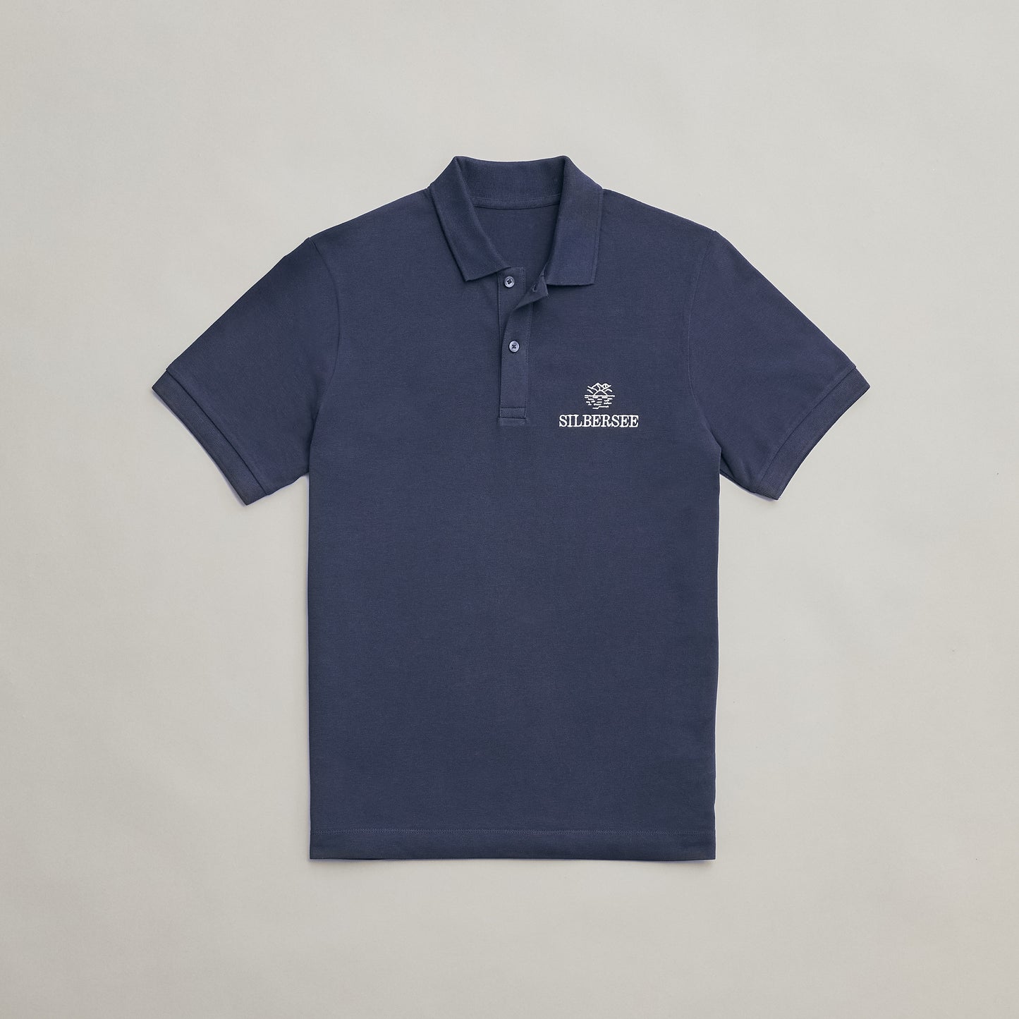 Detailaufnahme Silbersee Classic Polo - Navy Blue
