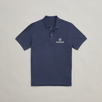 Detailaufnahme Silbersee Classic Polo - Navy Blue